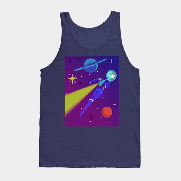 Jet Pack Girl Tank Top by Fad-Artwork